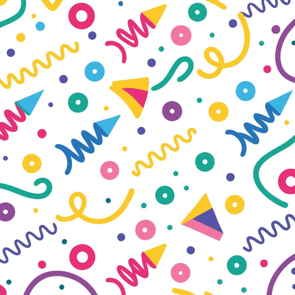 a colorful pattern with a variety of shapes and colors vector