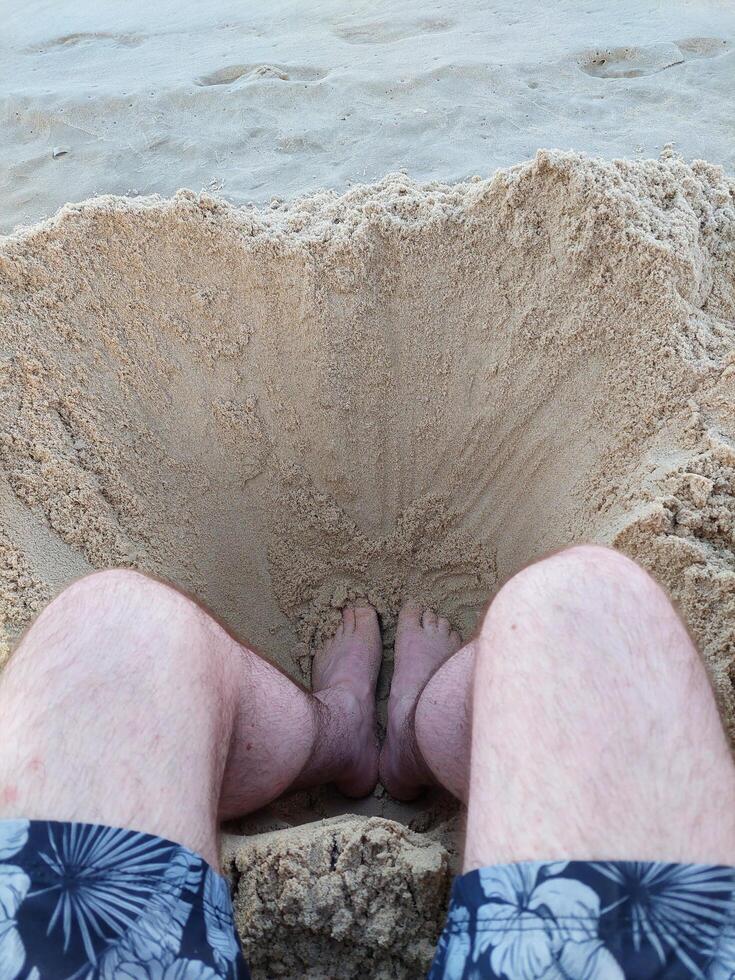 Hairy Legs in Sand Hole photo
