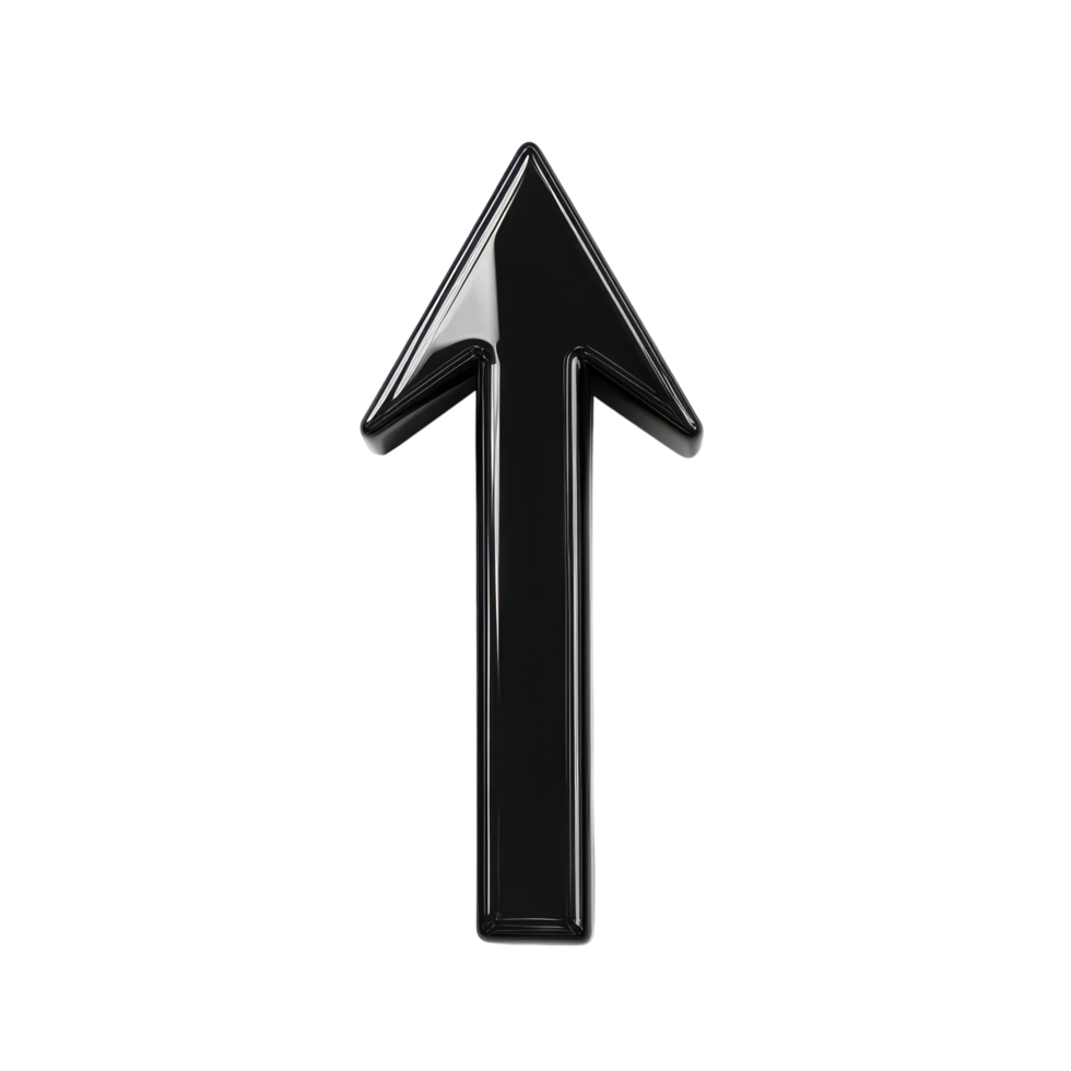 Arrow Pointing Up for Directional Guidance on Transparent Background png