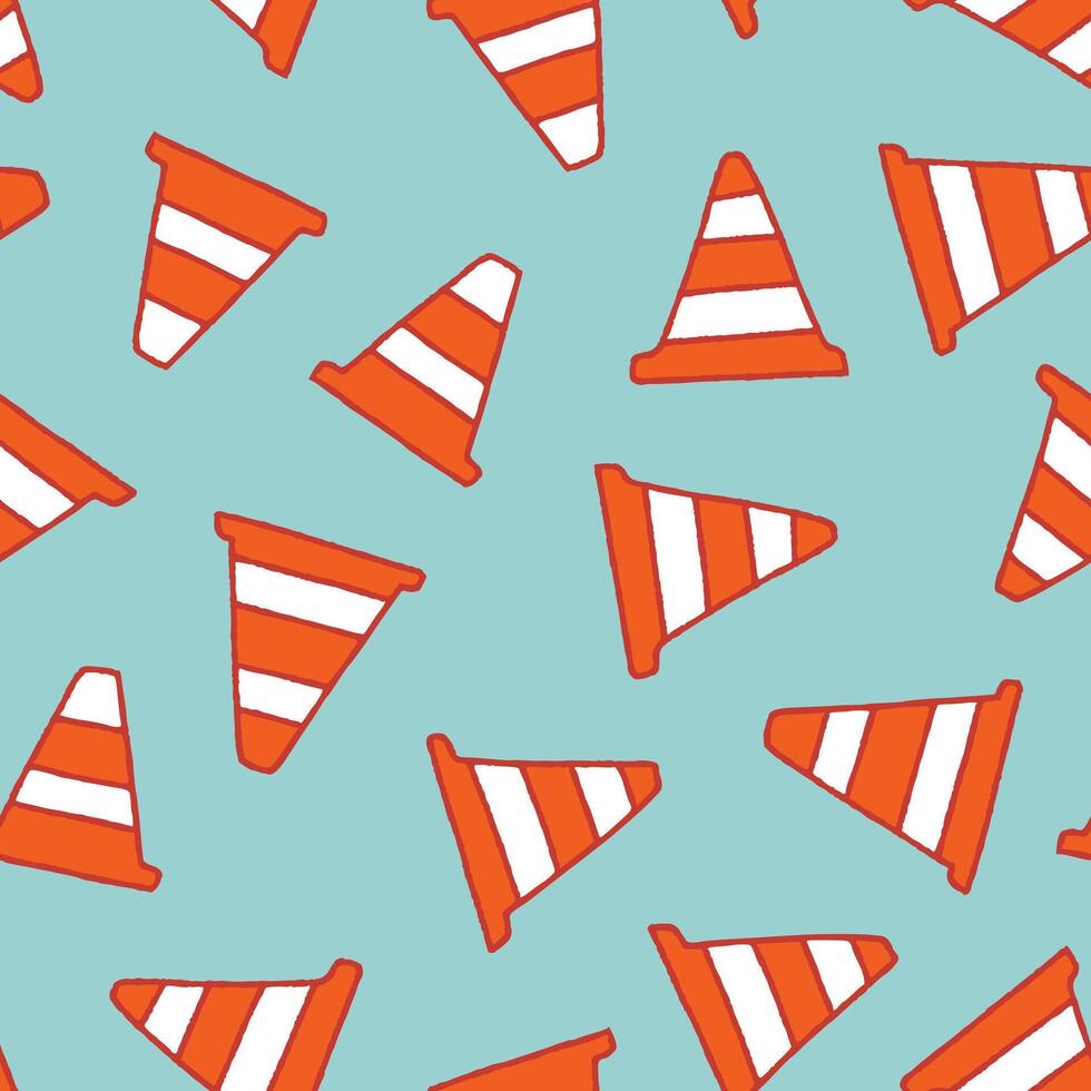 Cone Seamless Pattern illustration for Print, Wallpaper, Decoration. vector