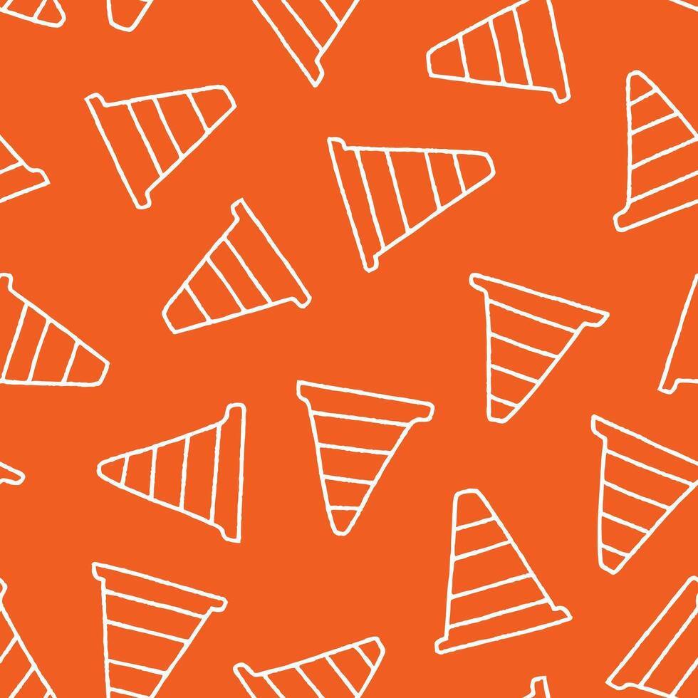 Outline Cone Seamless Pattern illustration for Print, Wallpaper, Decoration. vector