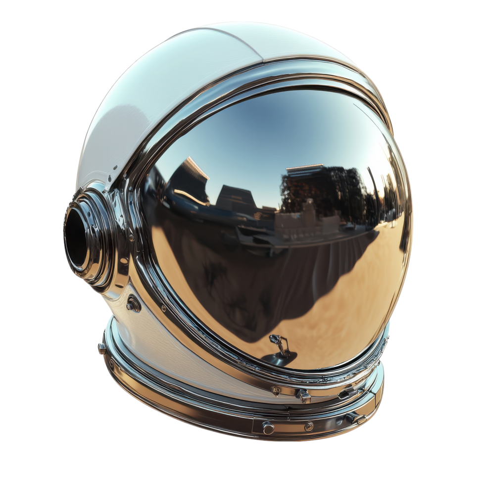 Astronaut Helmet for Space Exploration and Education on Transparent Background png