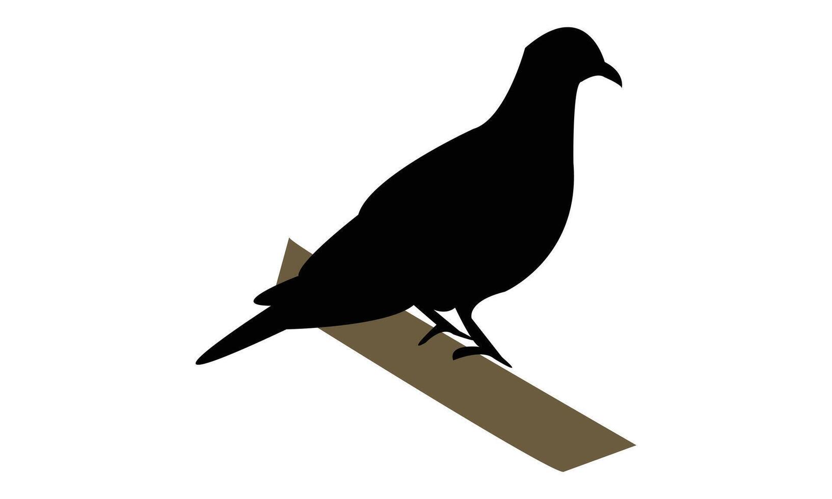 Ring Dove Black Silhouette vector