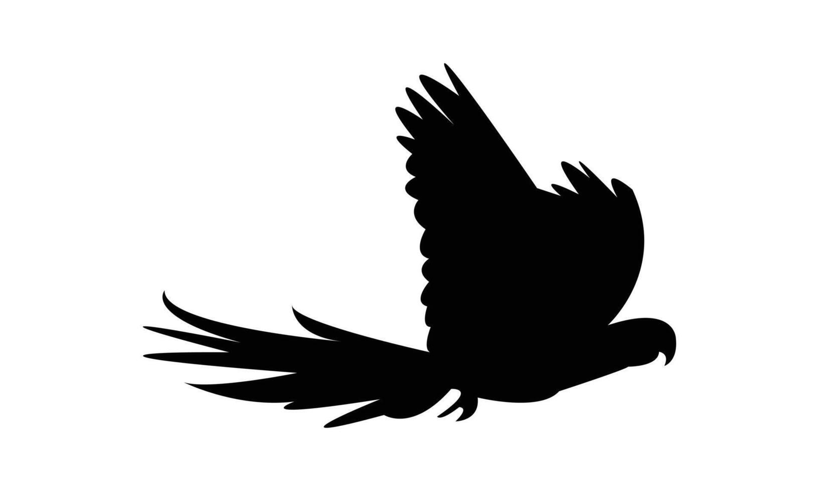 Flying Parrot Silhouette Design vector