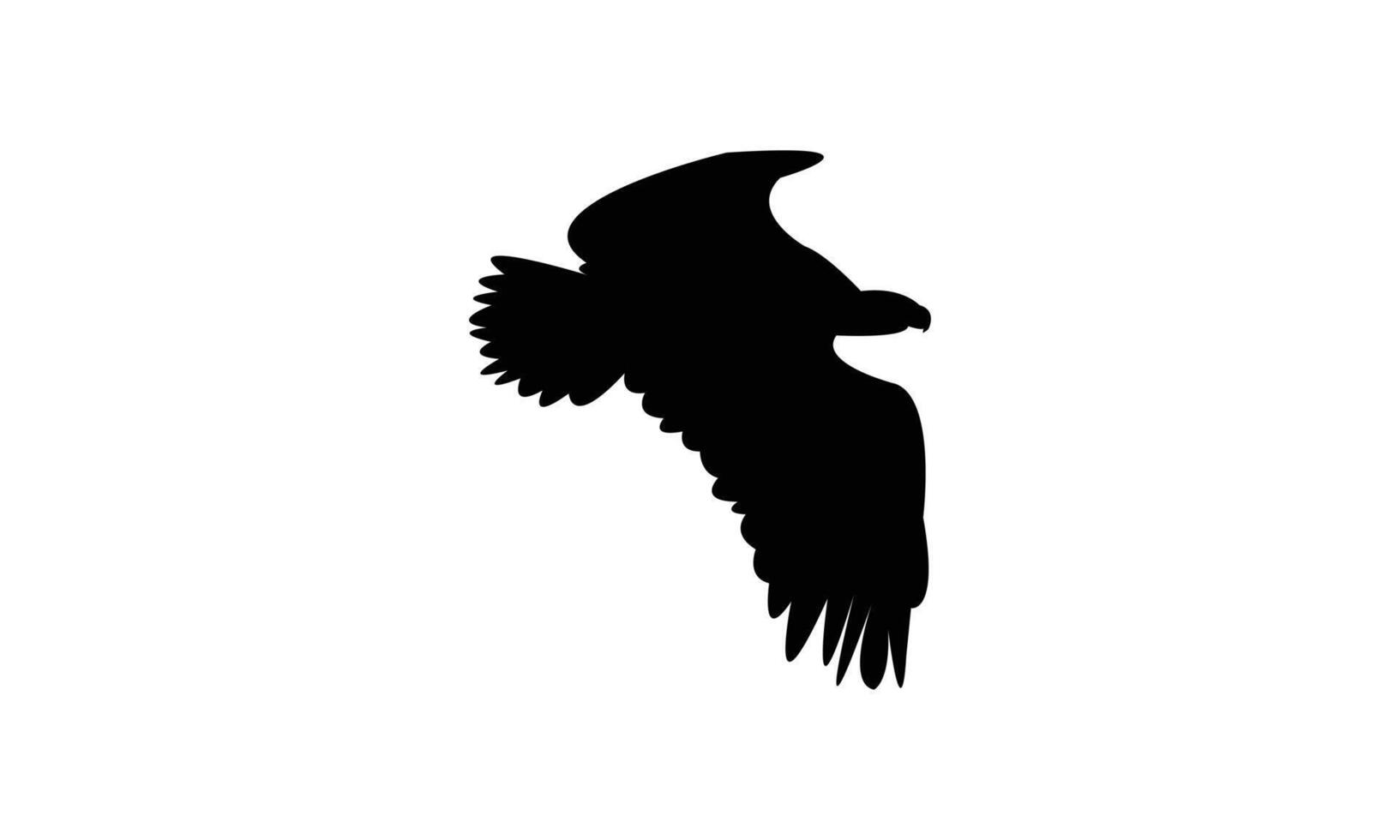 Eagle Is Flying Silhouette Design vector