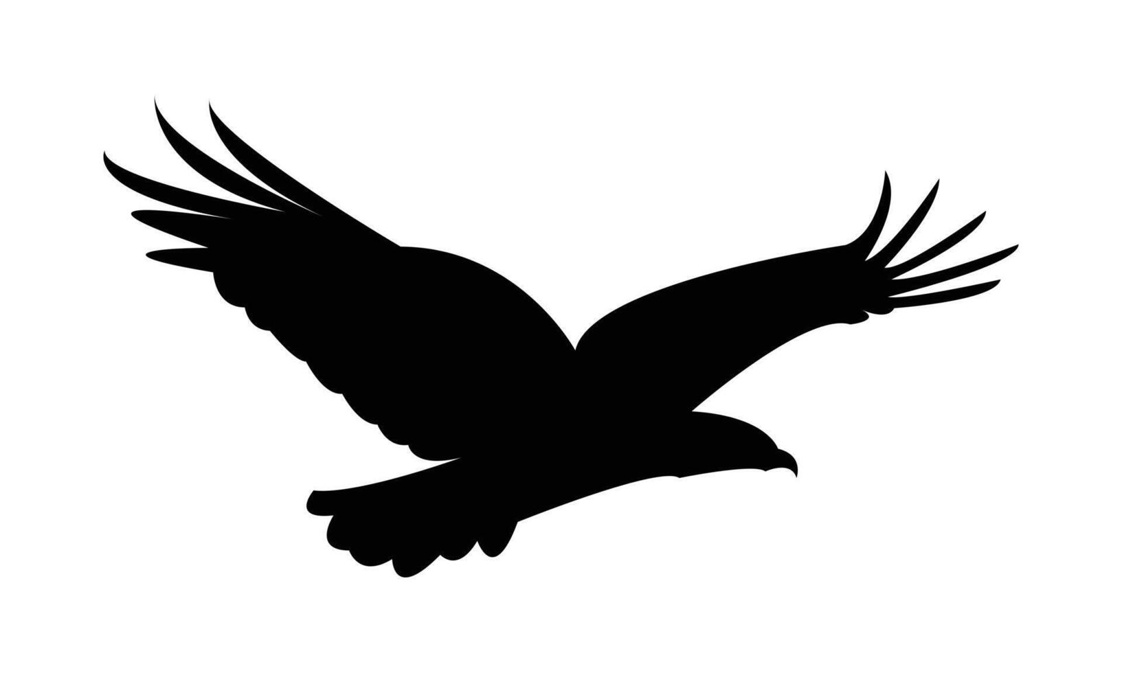 Flying Eagle Black Silhouette Design vector