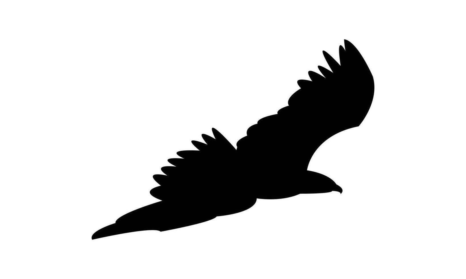Flying Eagle Bird Black Silhouette Design vector
