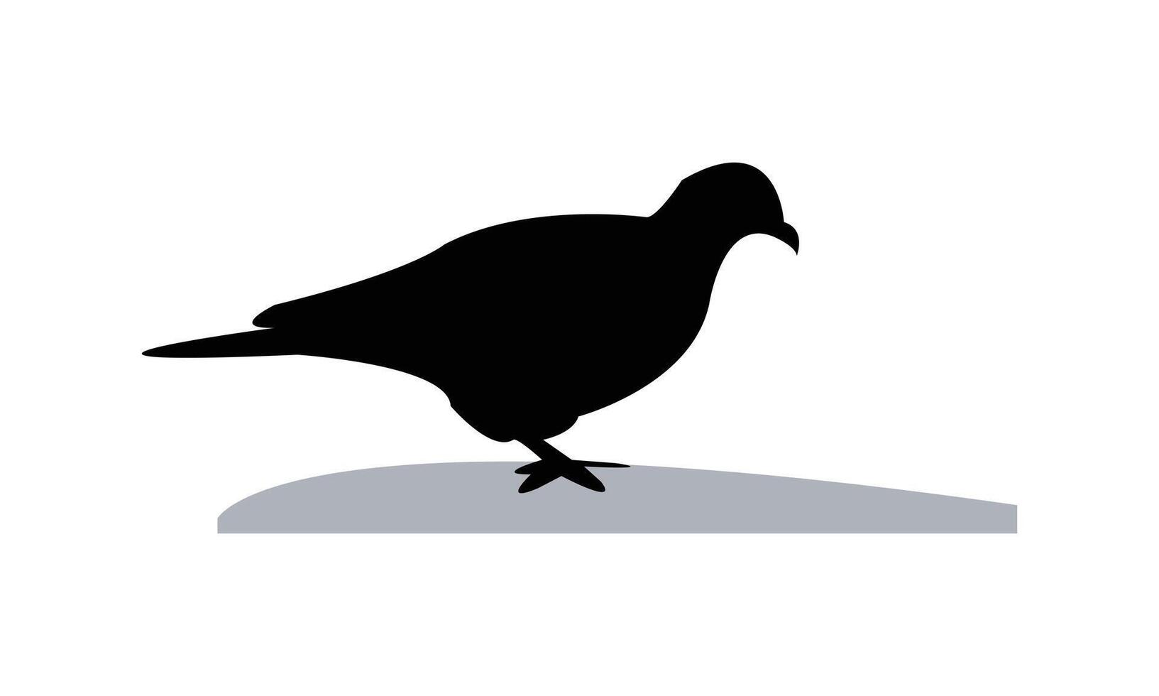 Ring Dove Silhouette Design And Illustration. vector