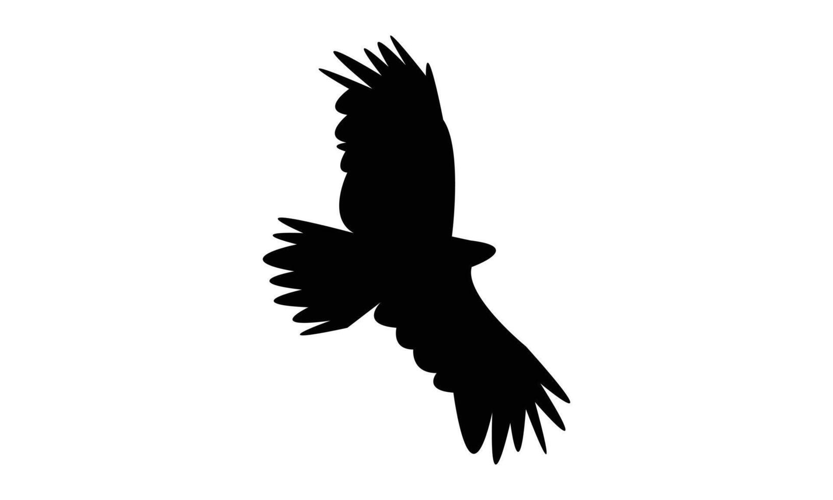 Eagle Is Flying Black Silhouette Design And Illustration. vector