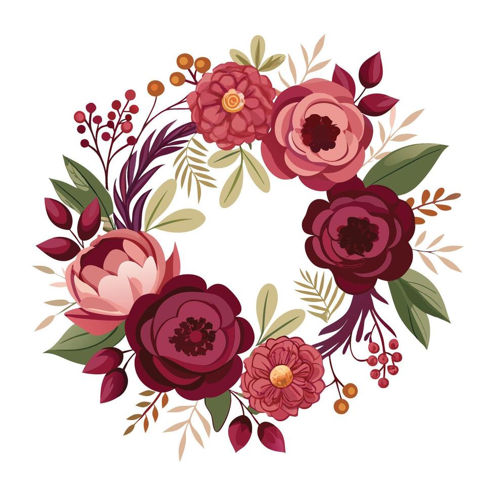 Watercolor Floral Frame Multi-Purpose Background vector