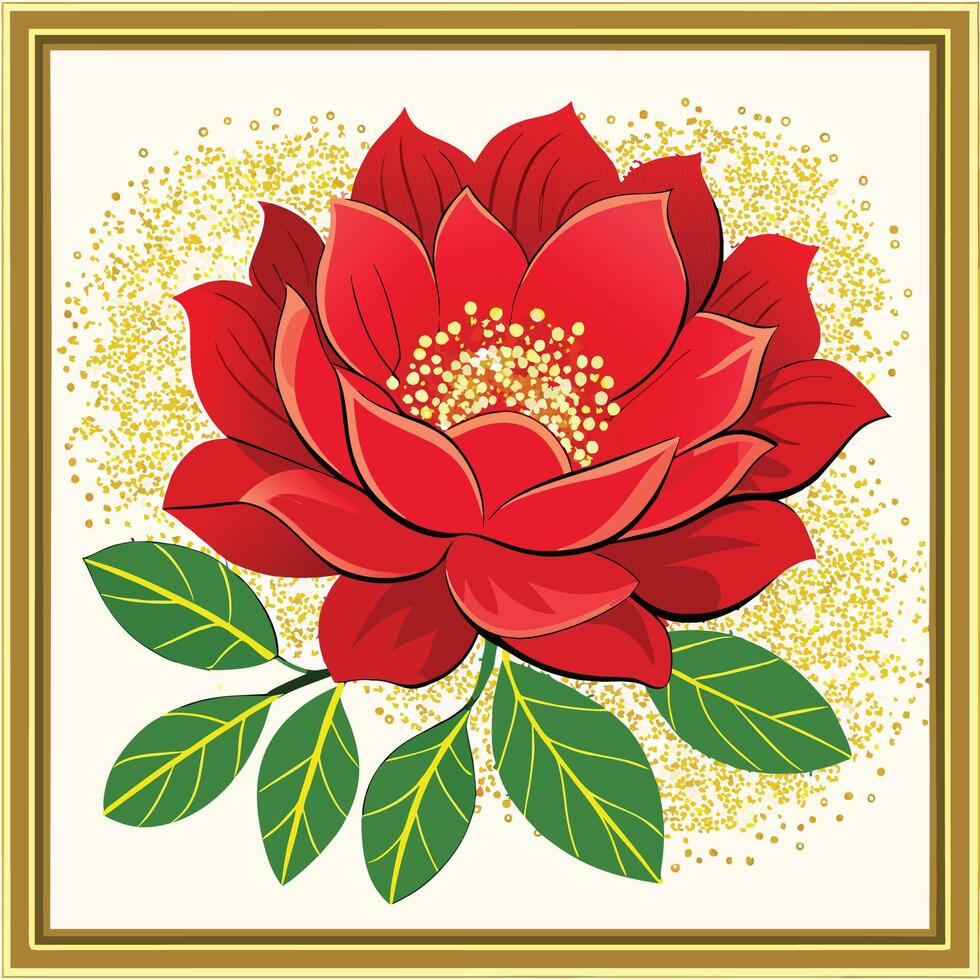 Peonies floral invitation card set vector