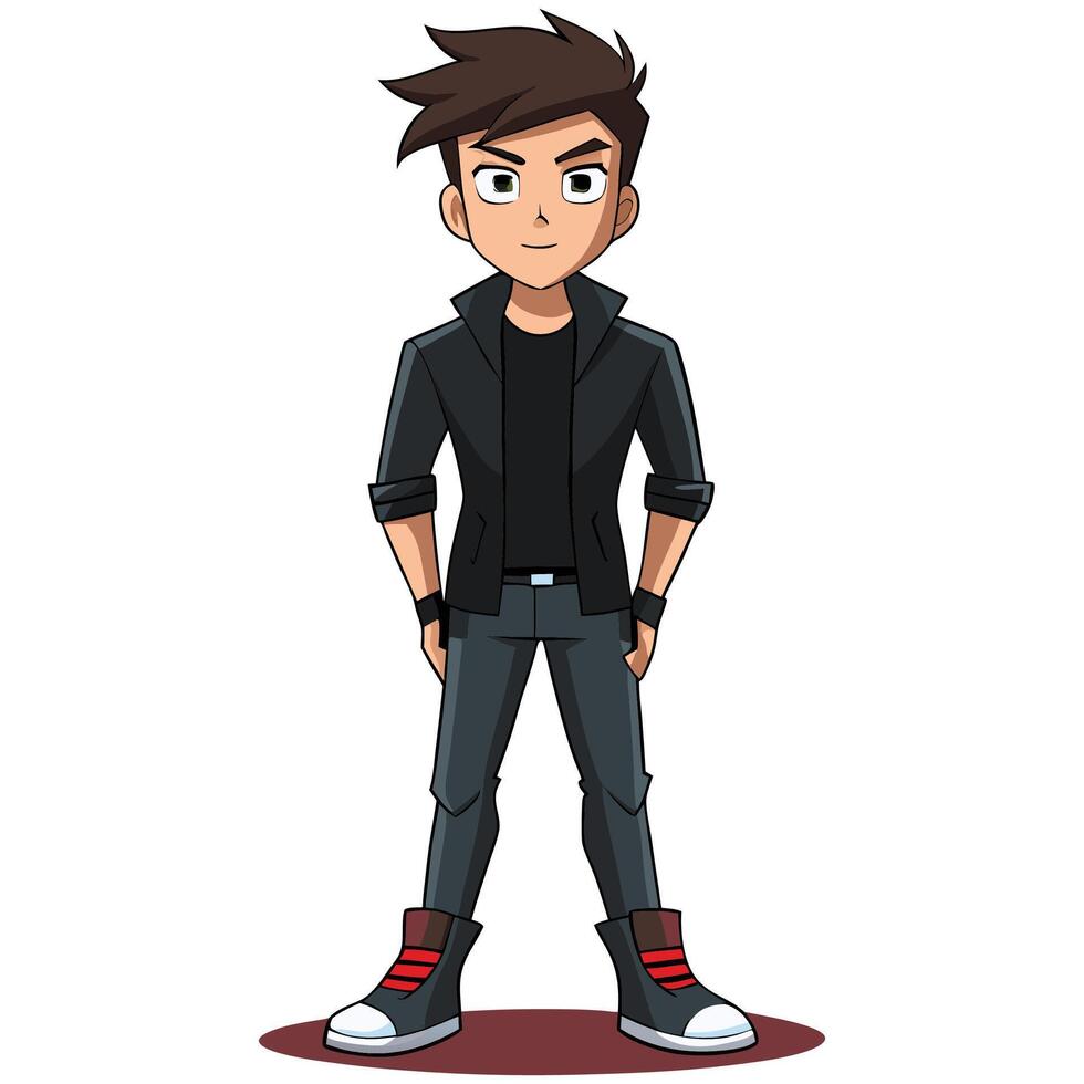 A cartoon drawing of a man with a smile on his face vector