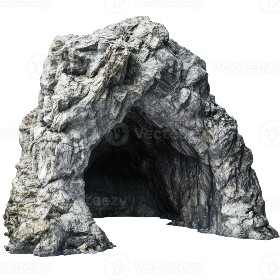 Stunning Cavern Landscape with Unique Rock Formations on Transparent Background png