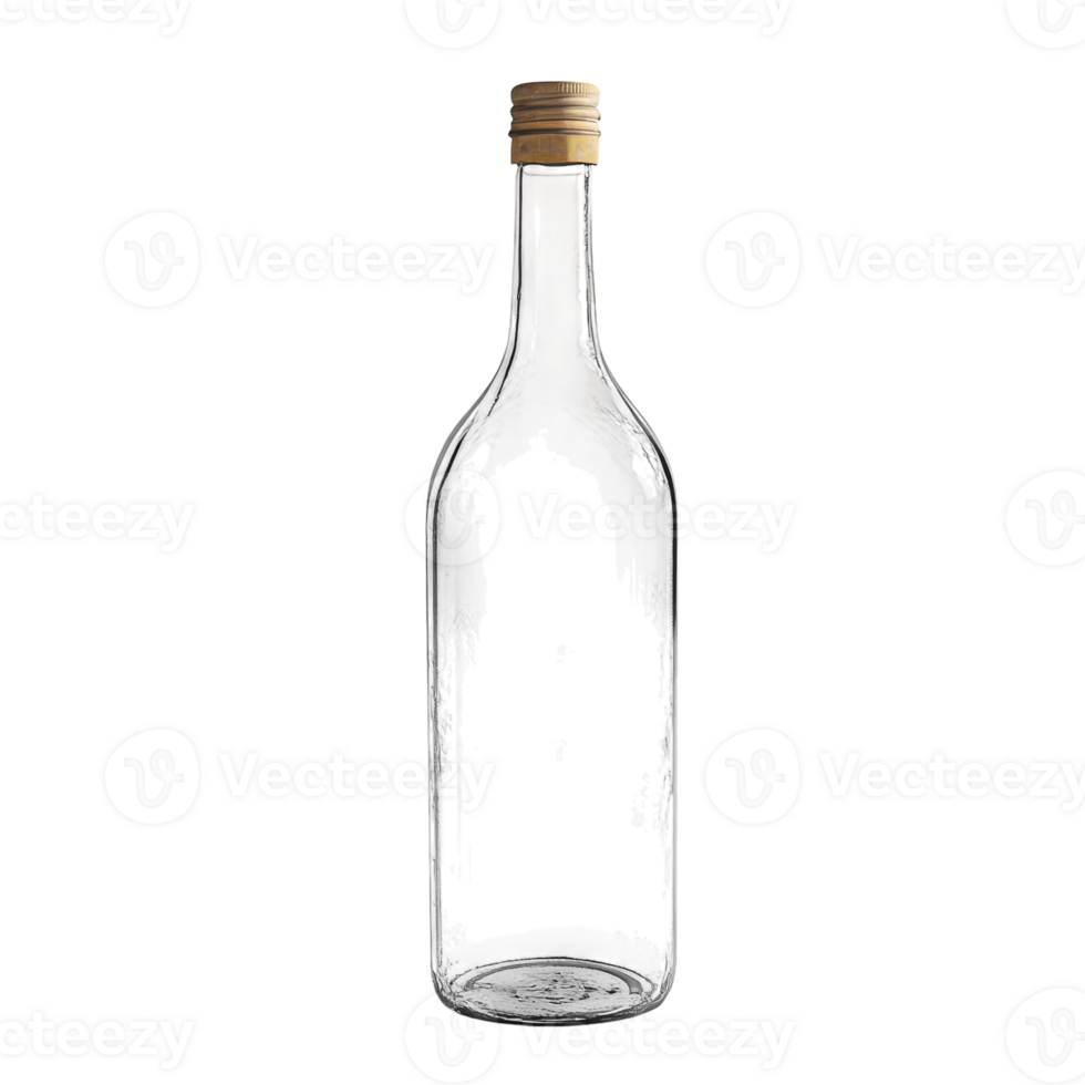 Empty Bottle for Creative Use in Design and Marketing on Transparent Background png