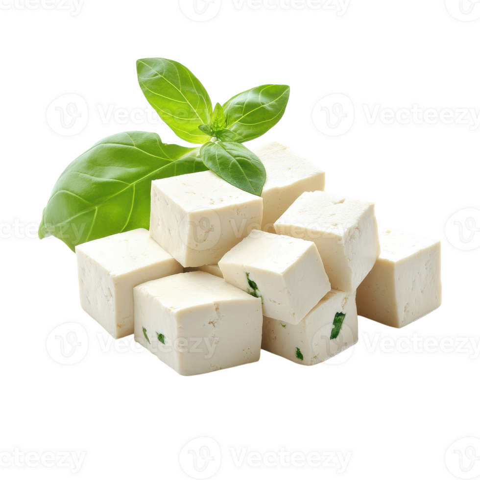 Healthy Fresh Tofu for Culinary Use on Transparent Background png