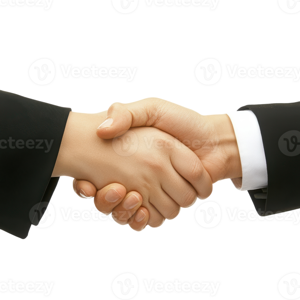 Handshake Symbolizing Agreement and Trust on Transparent Background png