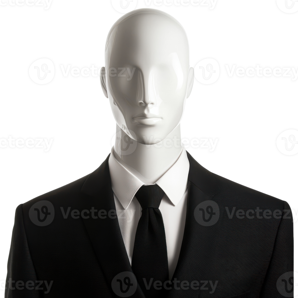 Dapper Male Mannequin in Stylish Attire for Fashion Displays on Transparent Background png