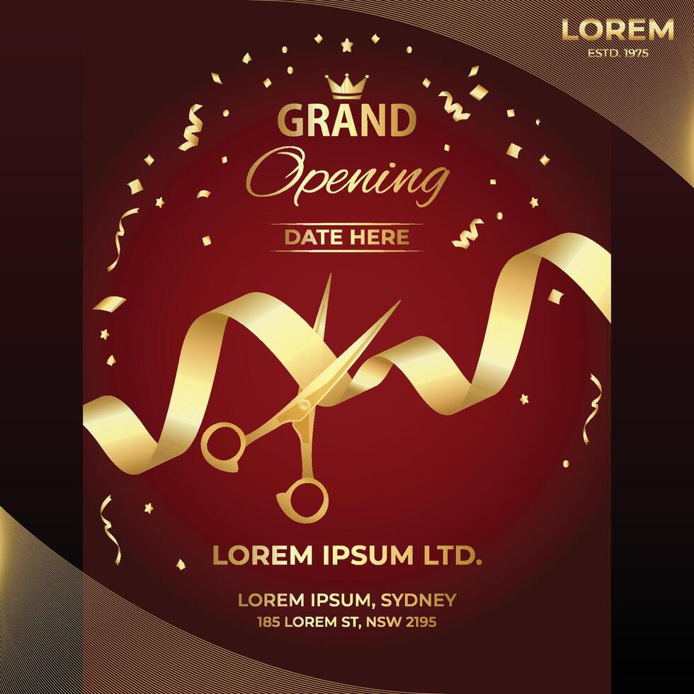 Exclusive Grand Opening with Luxury for Business Launch Event vector