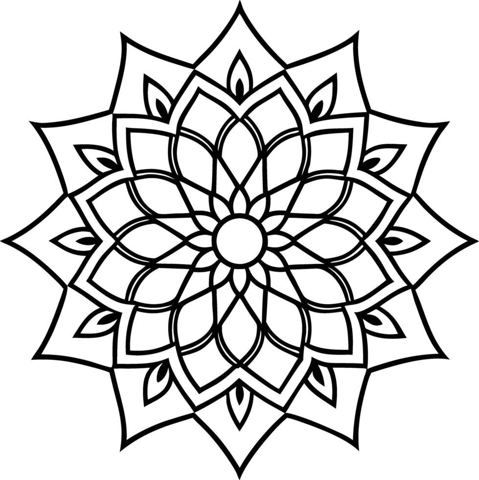 A flower design in black and white vector