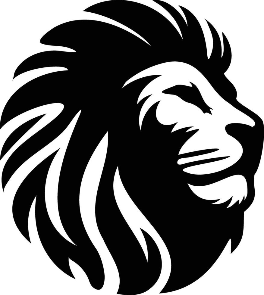 Lion head silhouette design vector