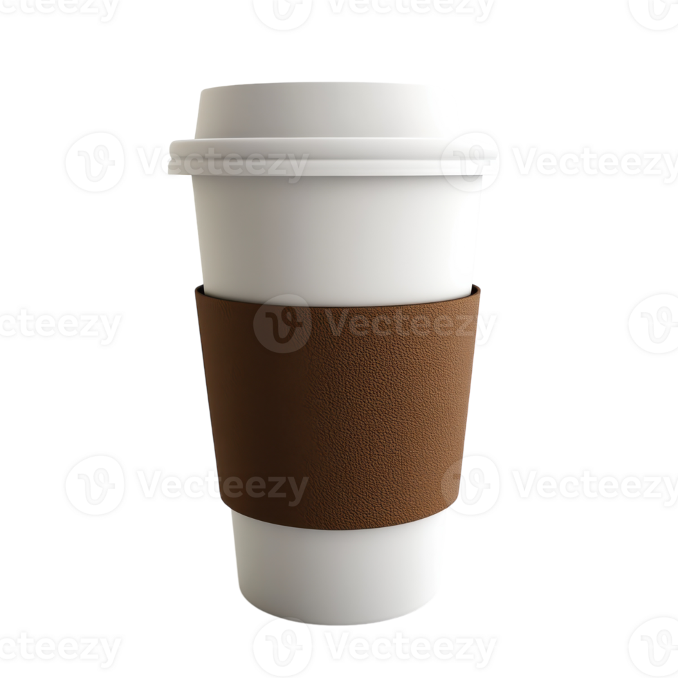 Artistic Coffee Cup with Steaming Beverage for Cafes and Restaurants on Transparent Background png