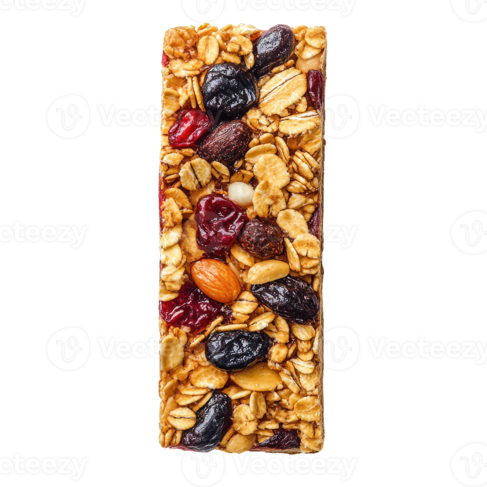 Nutritious Granola Bar Isolated for Healthy Snacking on Transparent Background png