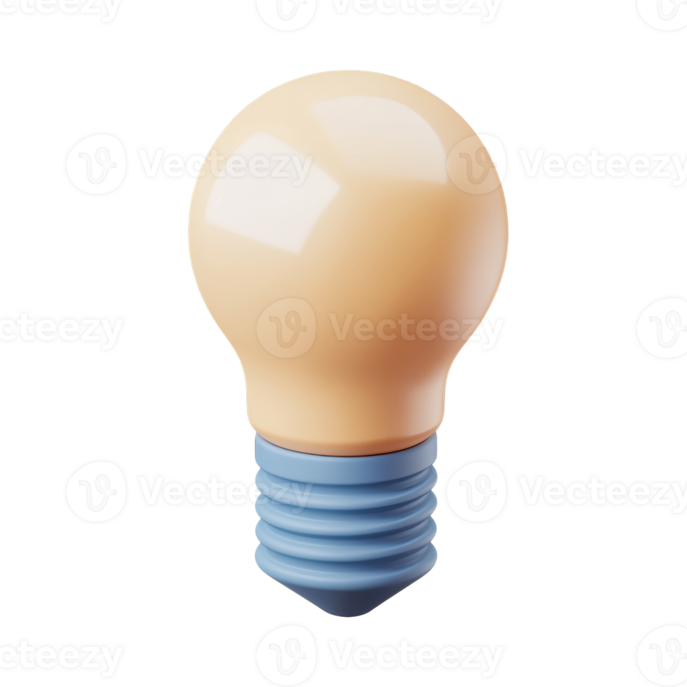 Light Bulb Icon for Creative Projects on Transparent Background png