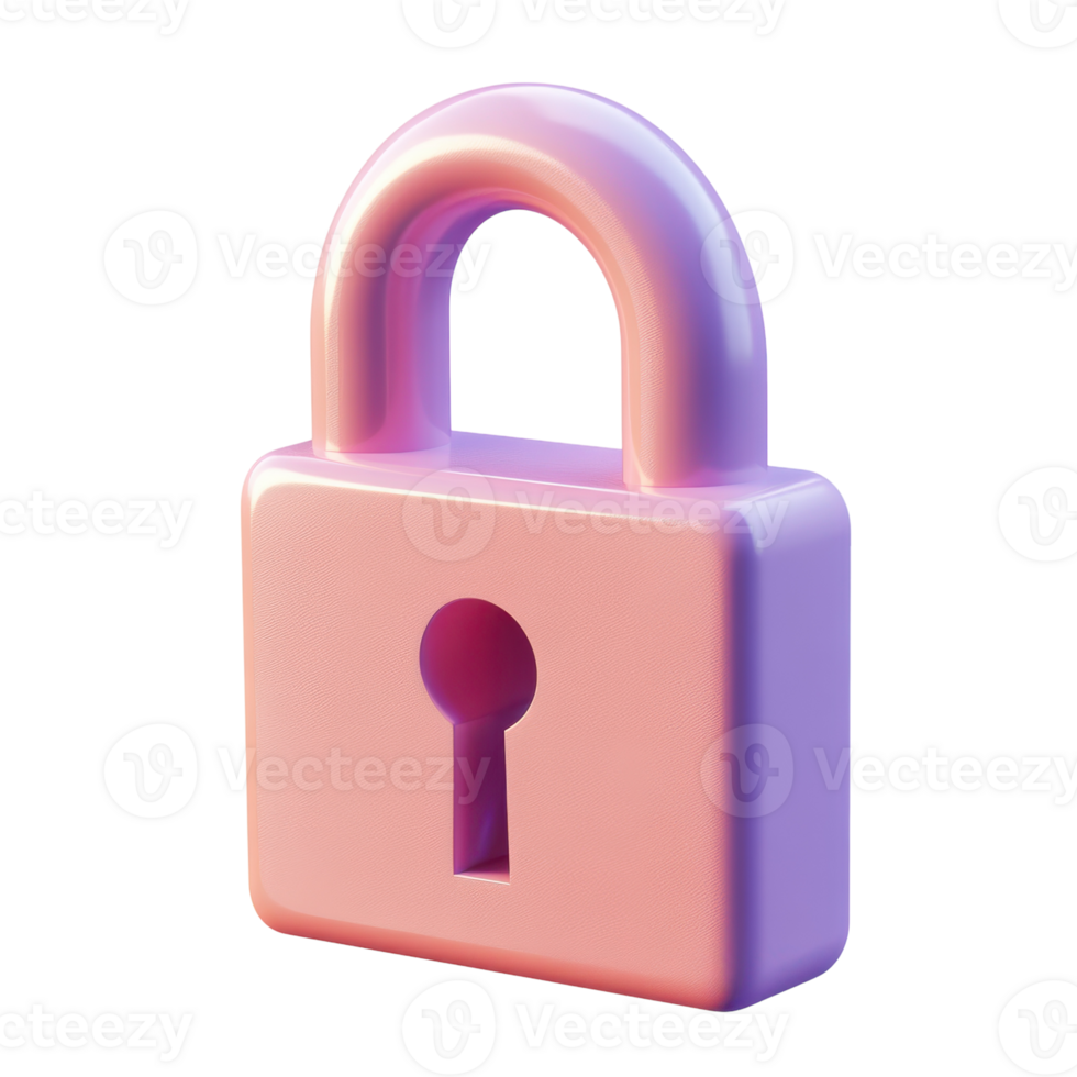 Lock Icon for Security and Protection in Digital Applications on Transparent Background png