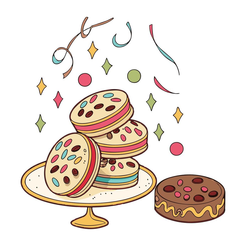 Cookie Day Elements. vector
