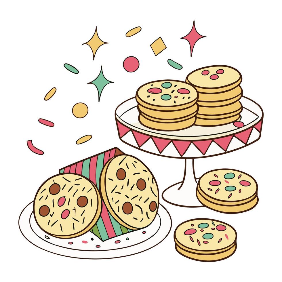 Cookie Day Celebration Graphics. vector