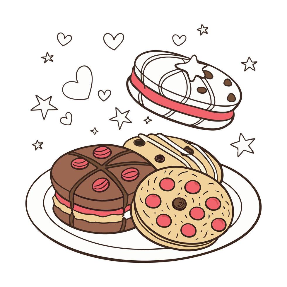 Cookie Day Editable . vector