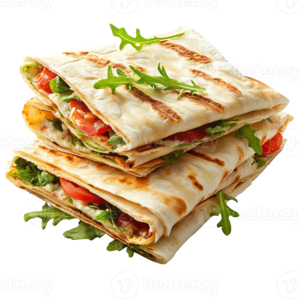 Piadina Italian Tortilla Heap Perfect for Culinary Delights on transparent background png