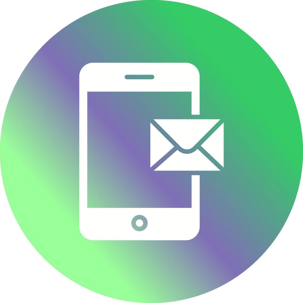 Mobile E-mail Icon Design vector