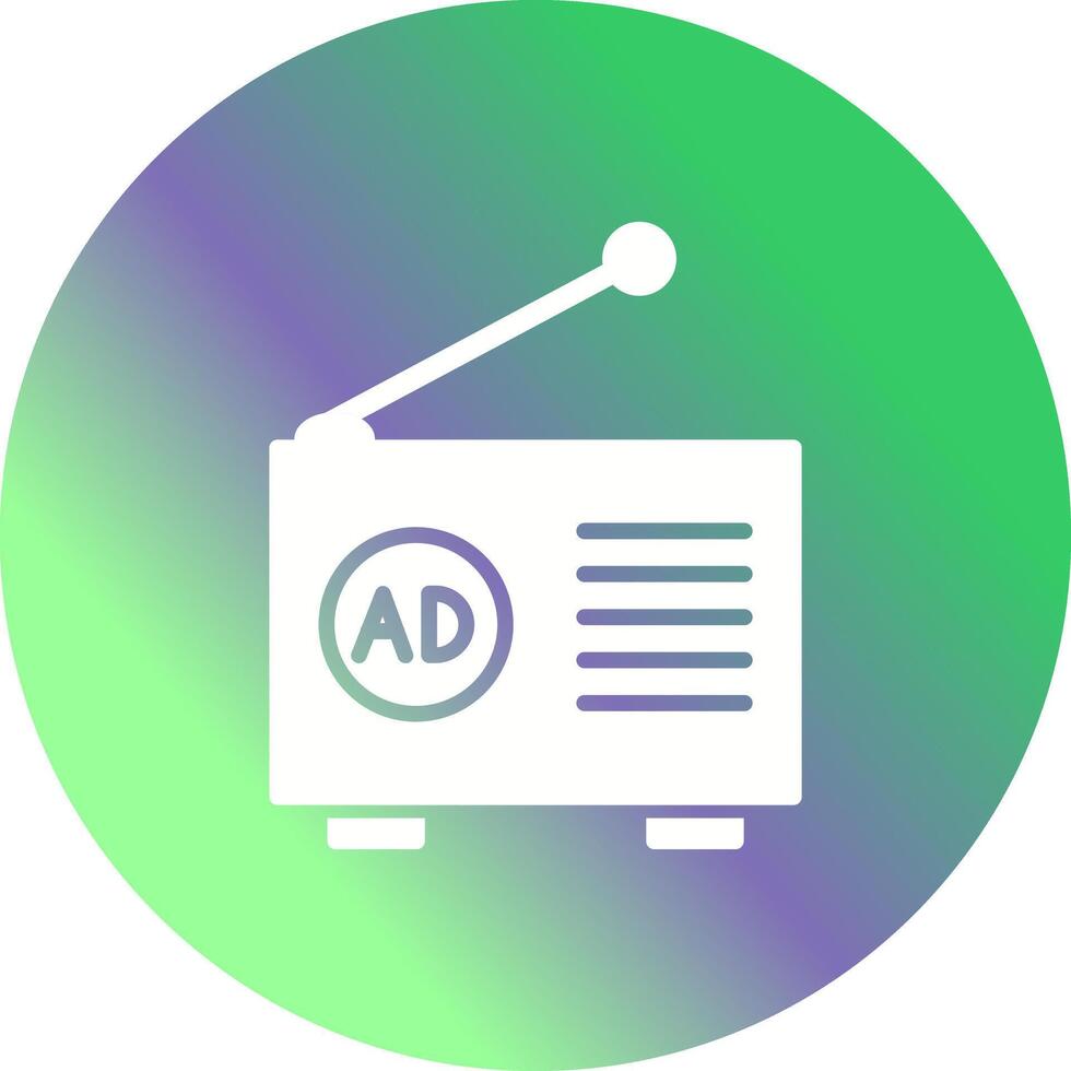 Radio Ad Icon Design vector