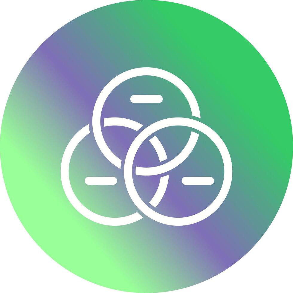 Venn Diagram Icon Design vector