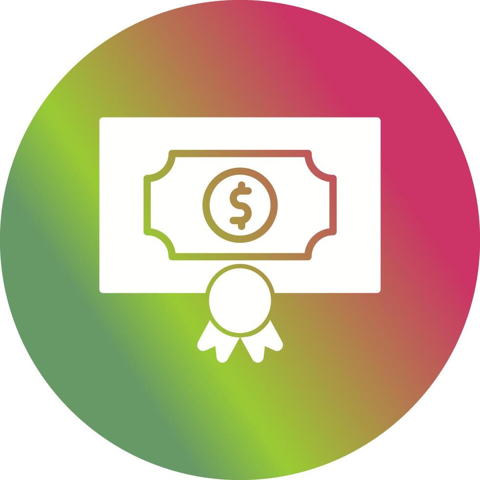 Money Prize Icon Design vector