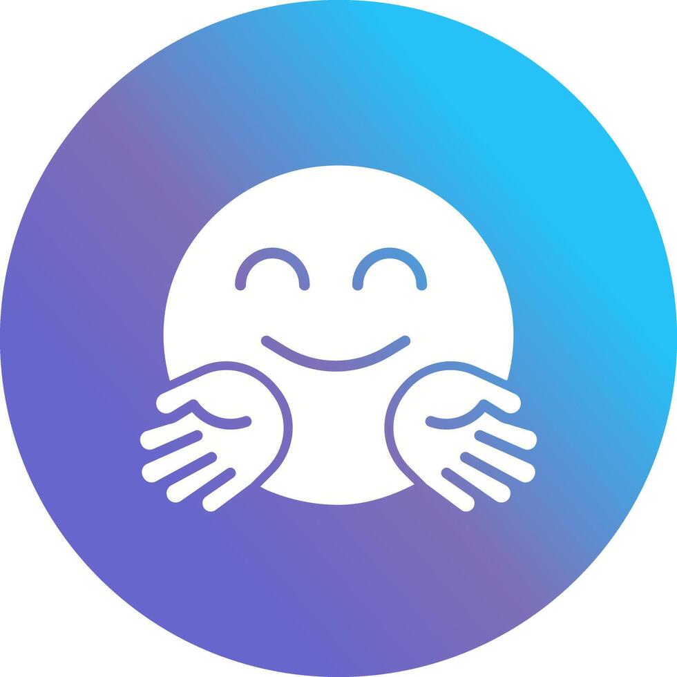 Hugging Face Icon Design vector