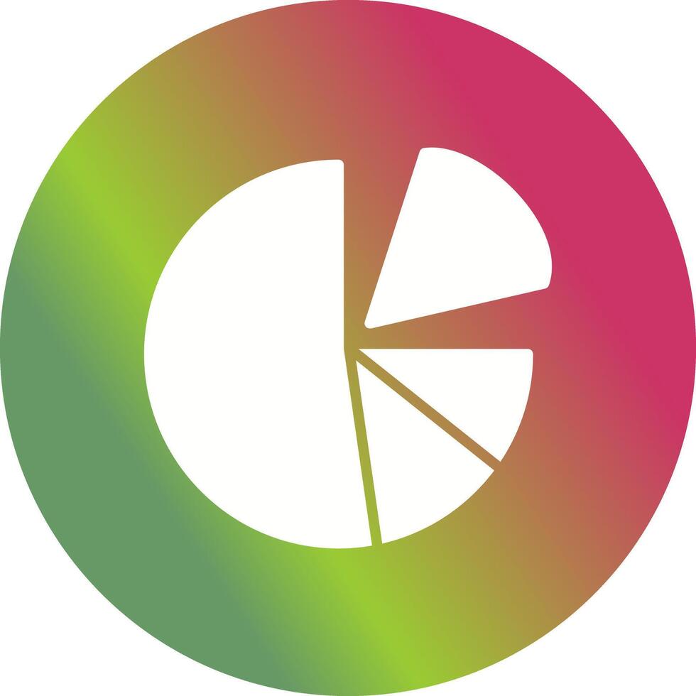 Pie Chart Icon Design vector