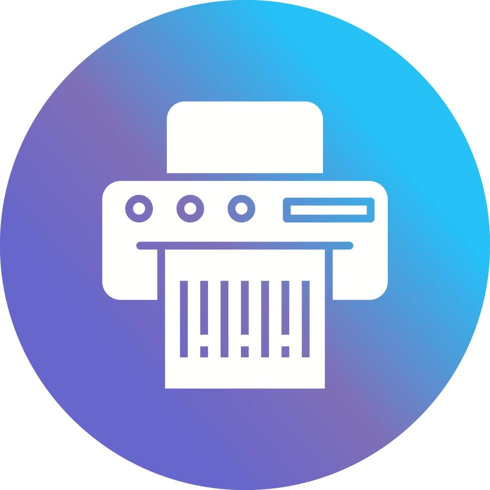 Barcode Printing Icon Design vector