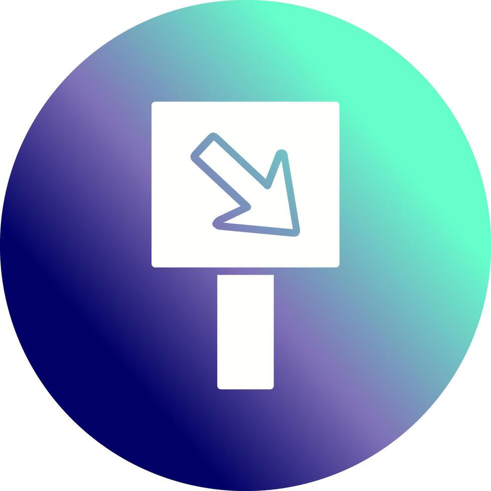 Diagonal Down Right Arrow Icon Design vector