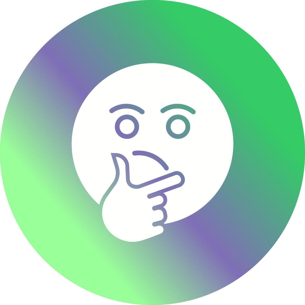 Thinking Face Icon Design vector