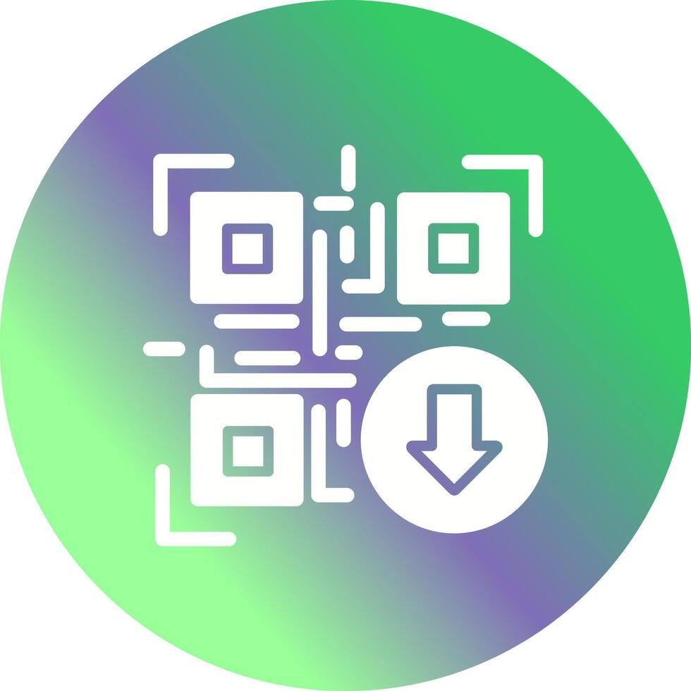QR Code Download Icon Design vector