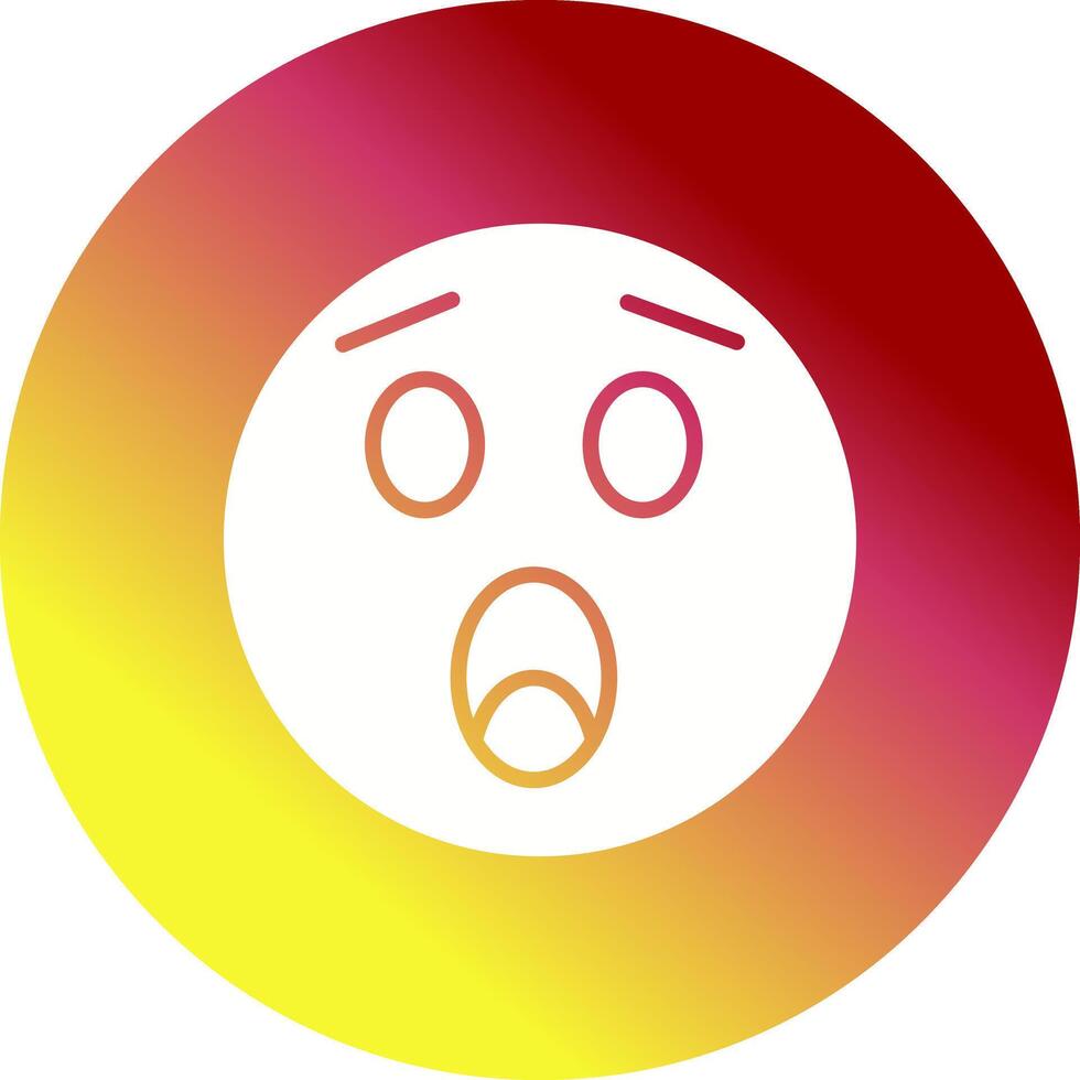 Astonished Face Icon Design vector