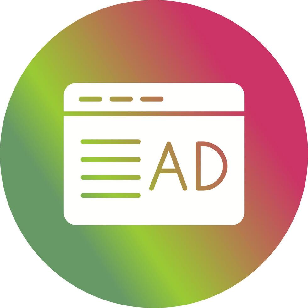Ad Placement Icon Design vector