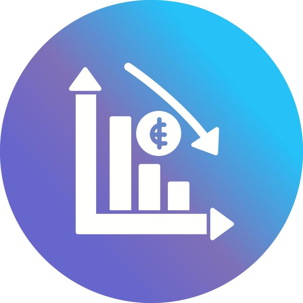 Money Down Icon Design vector