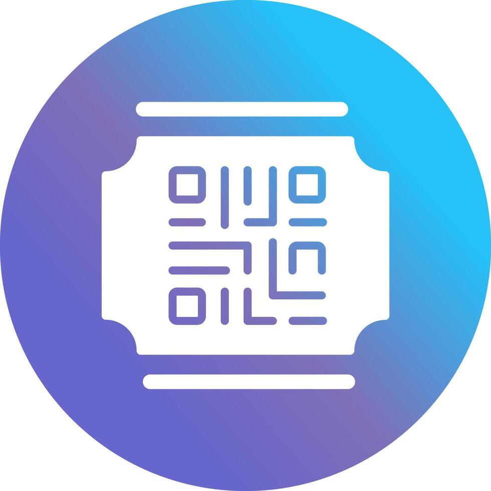 QR Code Ticket Icon Design vector