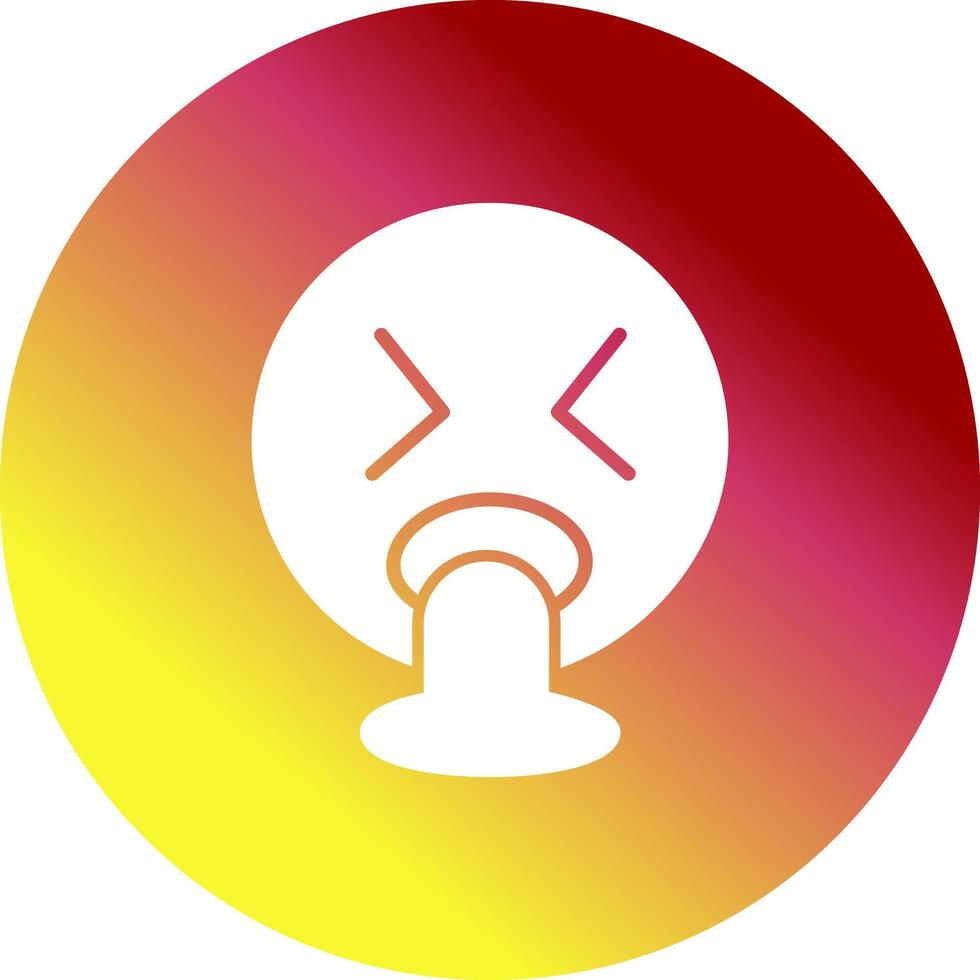 Face Vomiting Icon Design vector
