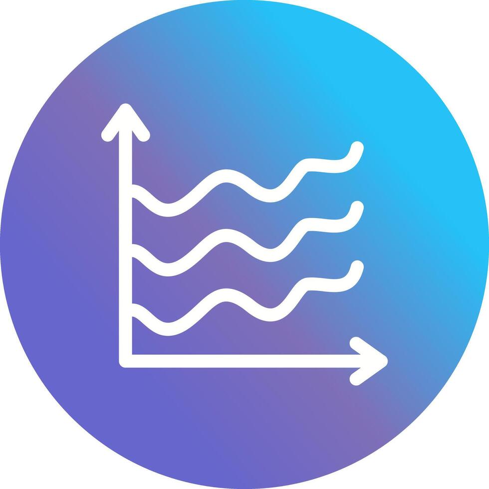 Spline Chart Icon Design vector