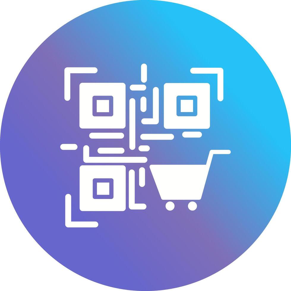 QR Code Shopping Icon Design vector