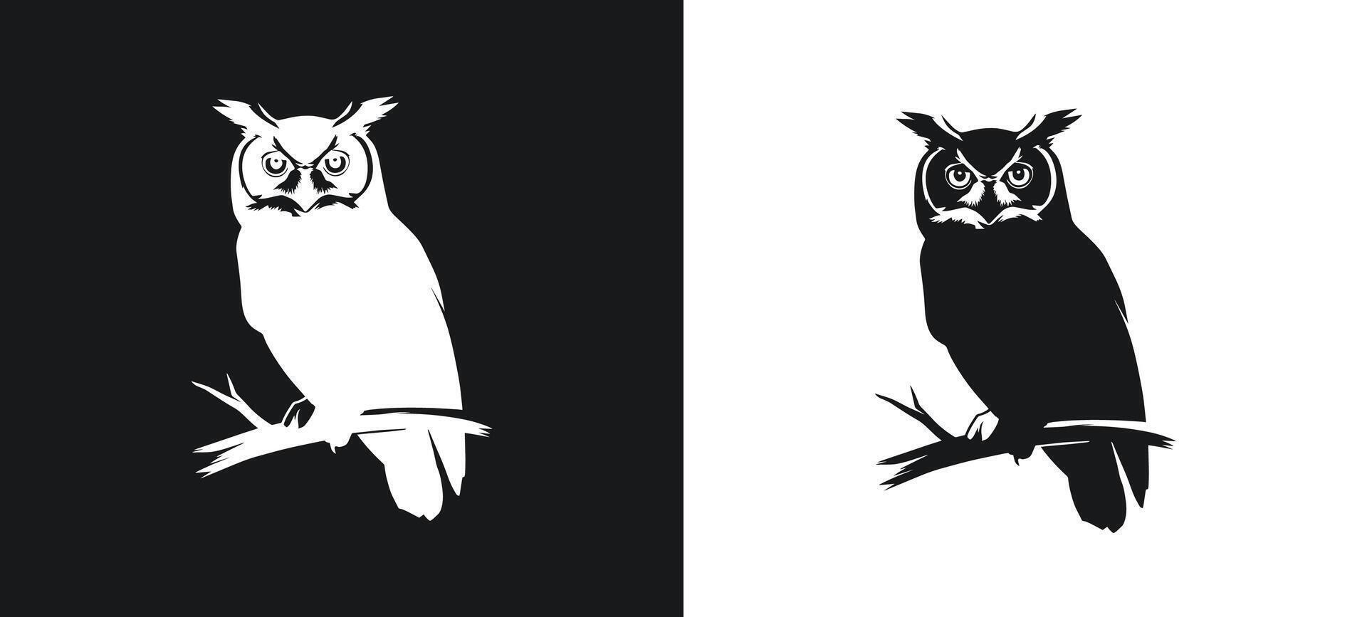 Owl Silhouette Artwork vector